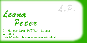 leona peter business card